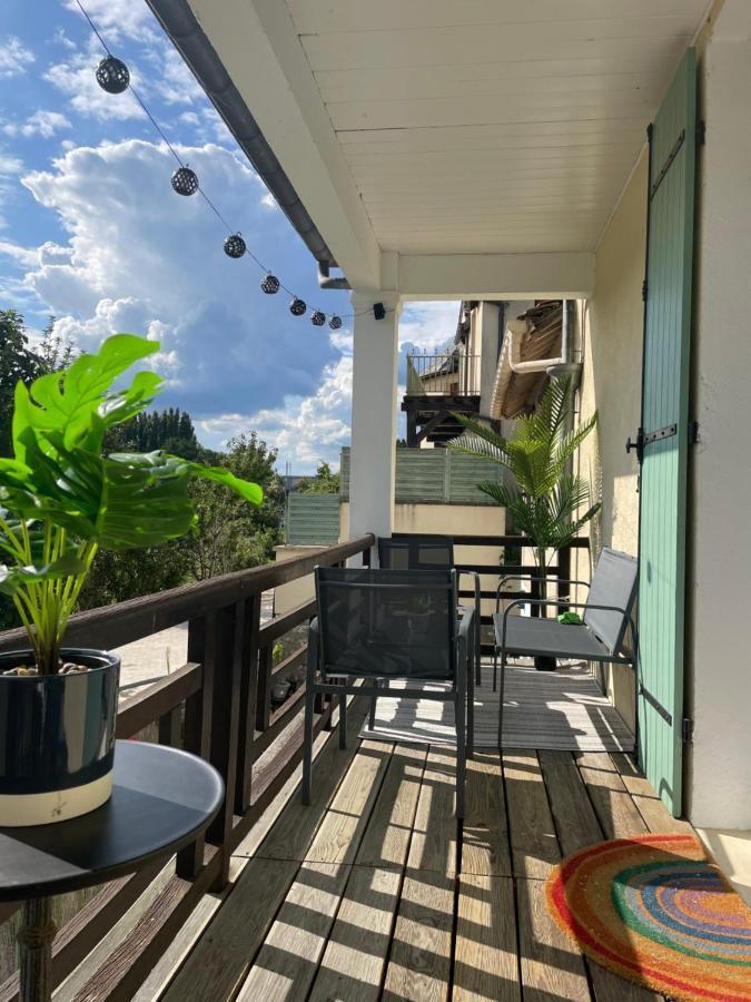 T3-Balcon Plein Sud-Acces Direct Au Bord Du Loing Appartement Moret-sur-Loing Buitenkant foto